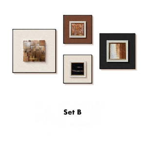 Mid Century Modern Mixed Media 3D Wall Art Set - Staunton and Henry