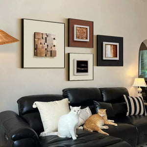 Mid Century Modern Mixed Media 3D Wall Art Set - Staunton and Henry