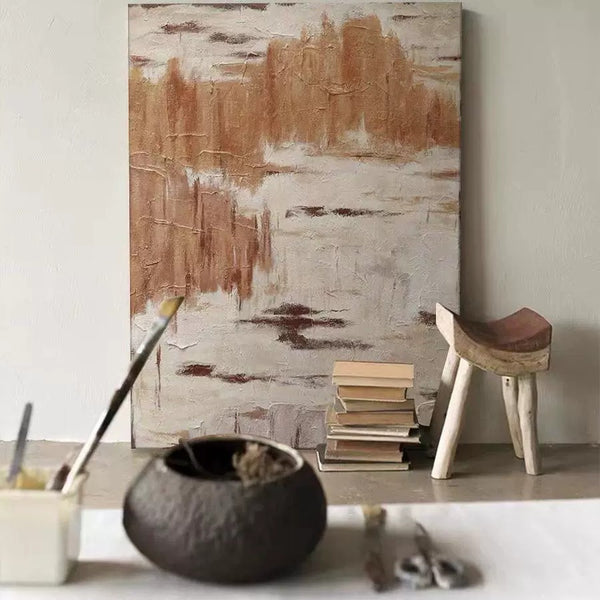 Neutral Colored Abstract Wall Art Framed Print - Staunton and Henry