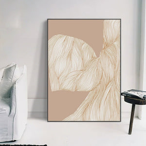 Minimalist Botanical Line Art Framed Canvas Print - Staunton and Henry