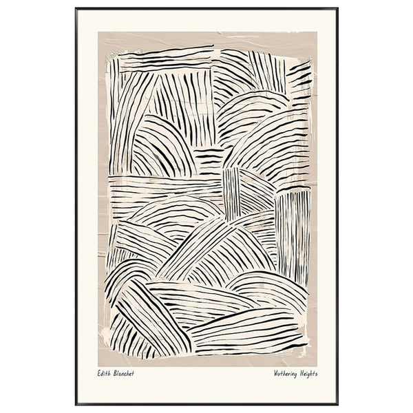 Abstract Monochrome Line Art Framed Print - Staunton and Henry
