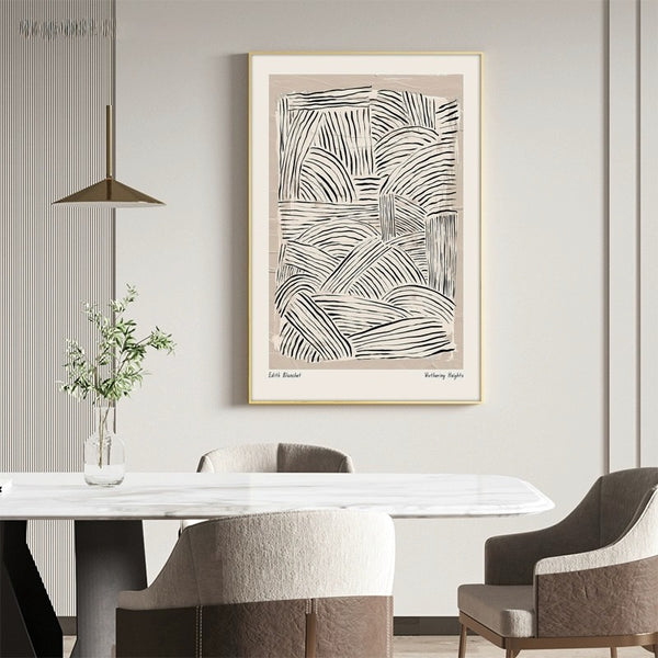 Abstract Monochrome Line Art Framed Print - Staunton and Henry