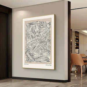 Abstract Monochrome Line Art Framed Print - Staunton and Henry