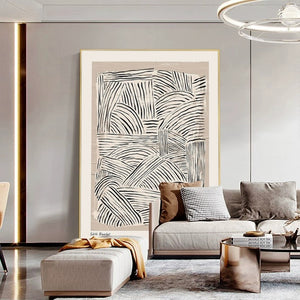 Abstract Monochrome Line Art Framed Print - Staunton and Henry