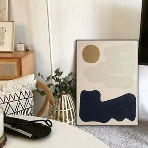 Bold Black & Gold Abstract Art Framed Print - Staunton and Henry