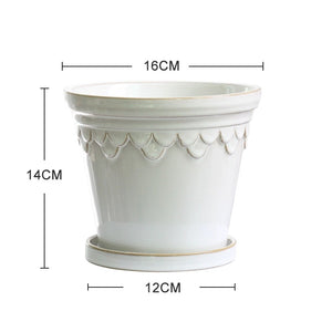 Nordic Glazed Ceramic Plant Pot - Staunton and Henry