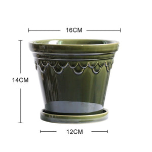 Nordic Glazed Ceramic Plant Pot - Staunton and Henry