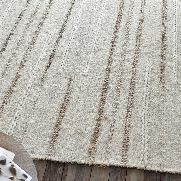 Tara Natural White Jute and Cotton Rug - Staunton and Henry
