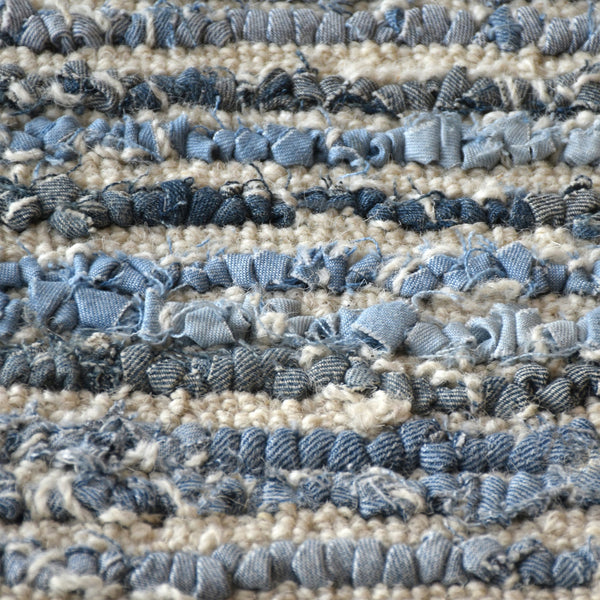 Doppler Blue Wool and Denim Rug - Staunton and Henry