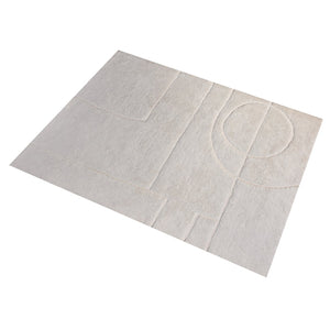 Simpson Midcentury Modern White Wool Rug - Staunton and Henry