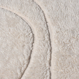 Simpson Midcentury Modern White Wool Rug - Staunton and Henry