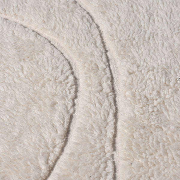 Simpson Midcentury Modern White Wool Rug - Staunton and Henry