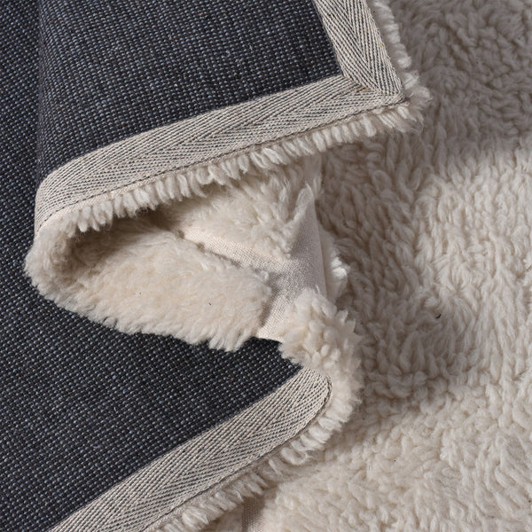 Simpson Midcentury Modern White Wool Rug - Staunton and Henry