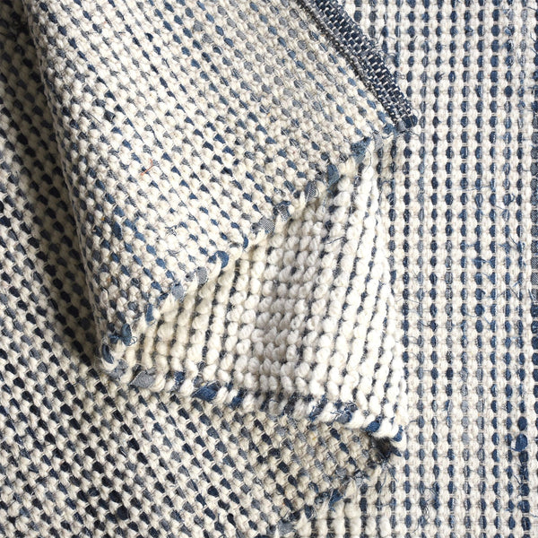 Askia Modern Blue Denim and Wool Rug - Staunton and Henry