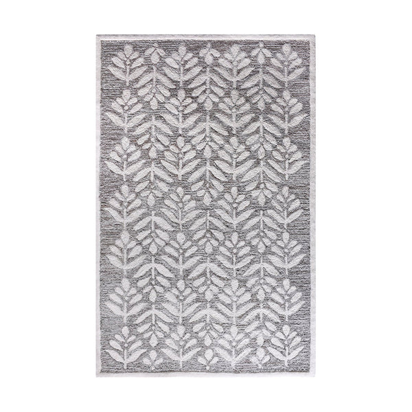 Eshar Organic Modern Beige and White Wool Rug - Staunton and Henry
