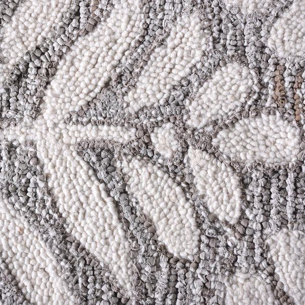 Eshar Organic Modern Beige and White Wool Rug - Staunton and Henry