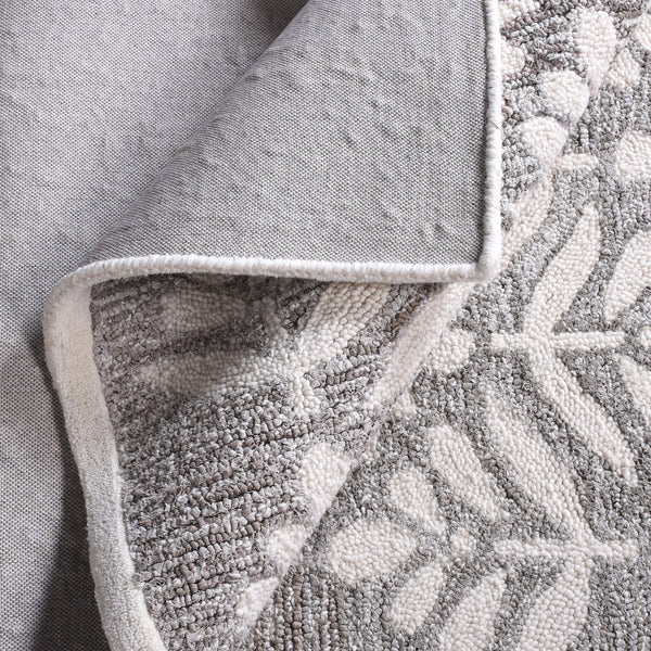Eshar Organic Modern Beige and White Wool Rug - Staunton and Henry