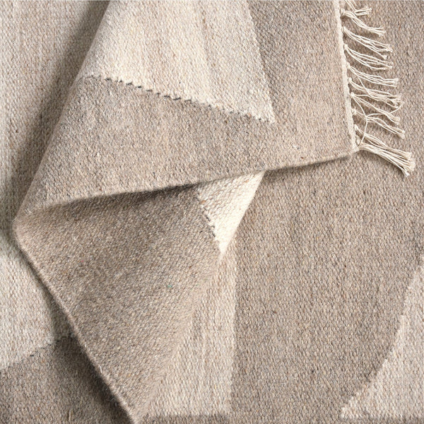 Bella Beige and White Midcentury Modern Style Rug - Staunton and Henry