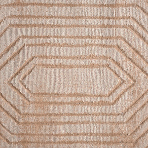 Mocha Warm Beige Geometric Viscose Rug - Staunton and Henry