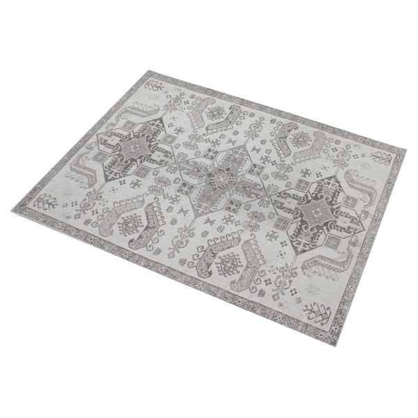 Mocha Modern Grey and White Persian Rug - Staunton and Henry