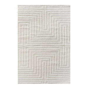 Elsie Modern Textured White Wool Rug - Staunton and Henry