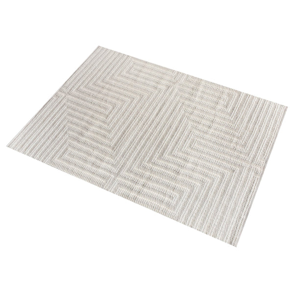 Elsie Modern Textured White Wool Rug - Staunton and Henry