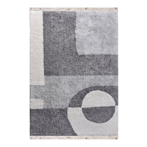 Glen Midcentury Modern Grey and White Rug - Staunton and Henry