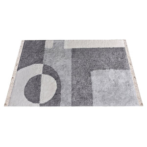 Glen Midcentury Modern Grey and White Rug - Staunton and Henry