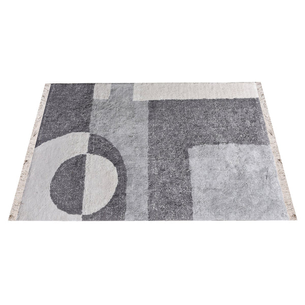 Glen Midcentury Modern Grey and White Rug - Staunton and Henry