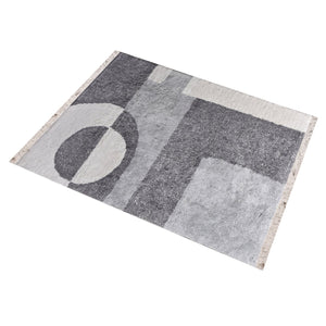 Glen Midcentury Modern Grey and White Rug - Staunton and Henry