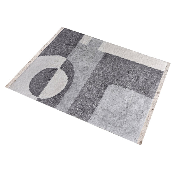Glen Midcentury Modern Grey and White Rug - Staunton and Henry