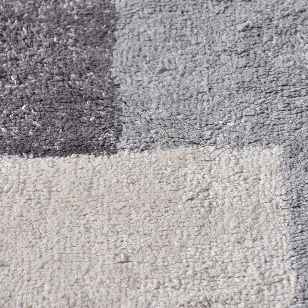 Glen Midcentury Modern Grey and White Rug - Staunton and Henry