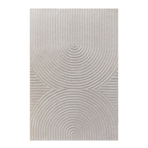 Sana Midcentury Modern Textured White Wool Rug - Staunton and Henry