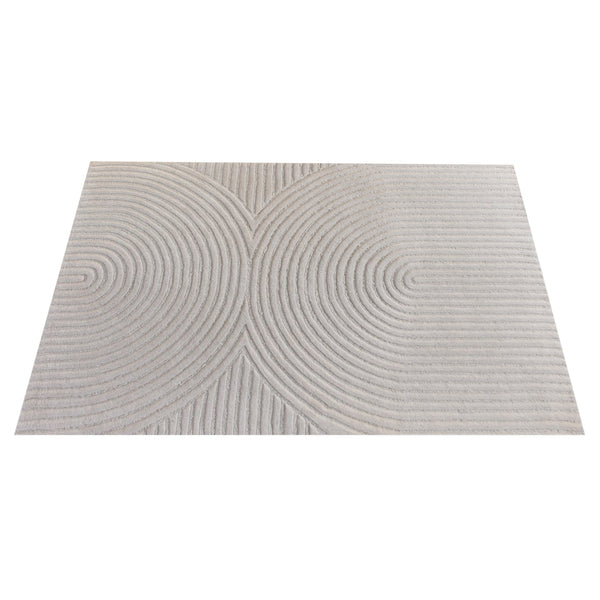 Sana Midcentury Modern Textured White Wool Rug - Staunton and Henry