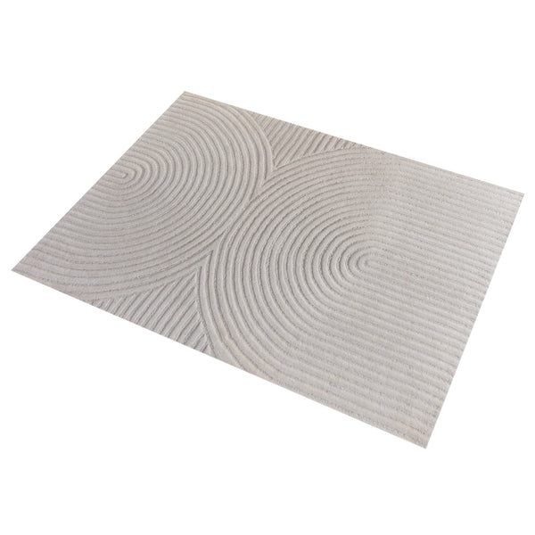 Sana Midcentury Modern Textured White Wool Rug - Staunton and Henry
