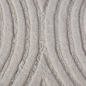 Sana Midcentury Modern Textured White Wool Rug - Staunton and Henry
