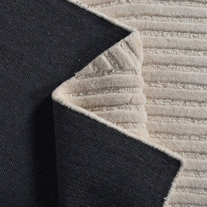 Sana Midcentury Modern Textured White Wool Rug - Staunton and Henry
