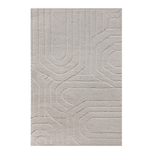 Vostock Modern White Textured Wool Rug - Staunton and Henry