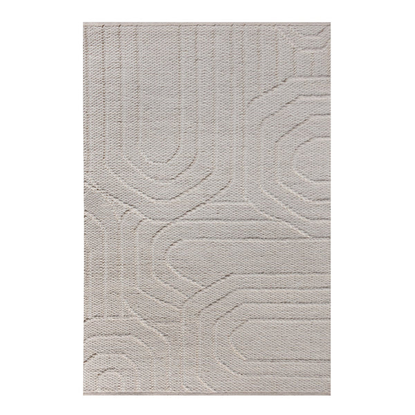 Vostock Modern White Textured Wool Rug - Staunton and Henry