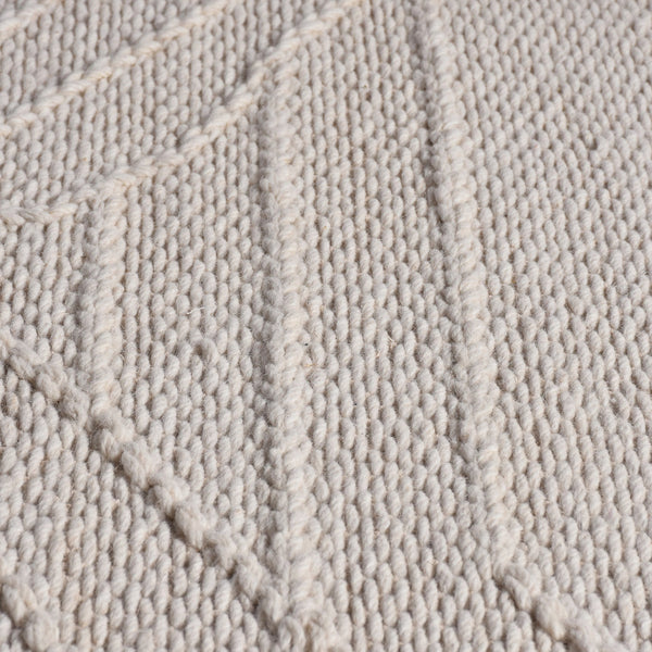 Vostock Modern White Textured Wool Rug - Staunton and Henry