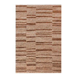 Echete Burnt Orange Leather and Jute Rug - Staunton and Henry