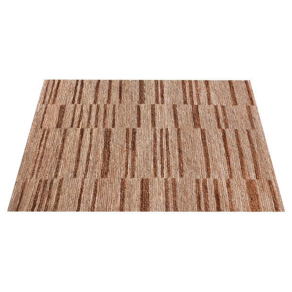 Echete Burnt Orange Leather and Jute Rug - Staunton and Henry