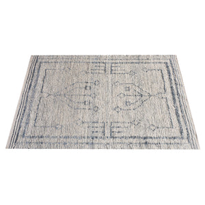 Shem Modern White and Grey Tribal Rug - Staunton and Henry