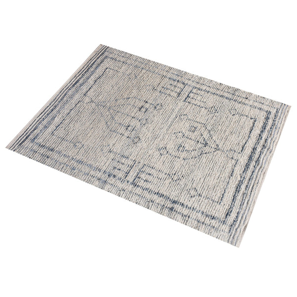 Shem Modern White and Grey Tribal Rug - Staunton and Henry
