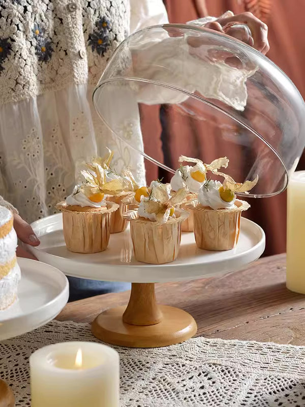 Footed Cake Stand With Dome - Staunton and Henry