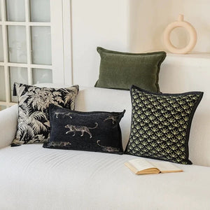 Safari Green Jacquard Cushion Cover Set - Staunton and Henry