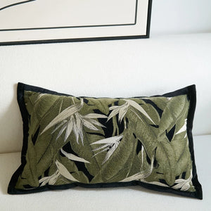Arden Green Leaf Lumbar Cushion Cover Set - Staunton and Henry