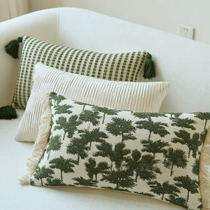 Oasis Green Palm Lumbar Cushion Cover Set - Staunton and Henry
