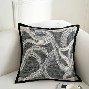 Monroe Black and White Geometric Cushion Cover - Staunton and Henry