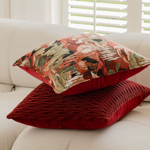 Vino Burgundy Velvet Cushion Cover Set - Staunton and Henry